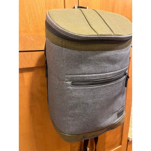 MRKT Carter Backpack Gray/Olive/Blue Unisex Approx. 14" by 18" - Picture 3 of 5